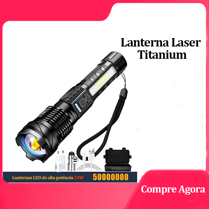 Lanterna Laser Titanium militar