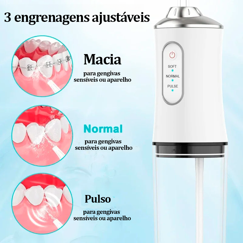 Irrigador Dental portátil oral/BrilhoJet saúde bucal