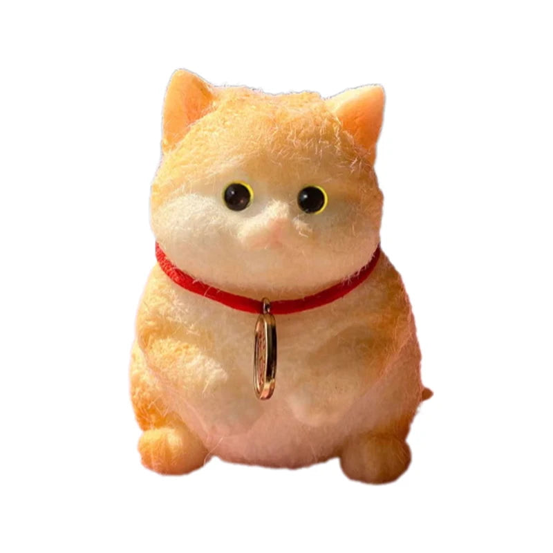 Cute Chubby Cat Plush Soft Stress Relieving Toys Office Desktop Decoration Girl Birthday Gift Home Ornaments Kitten